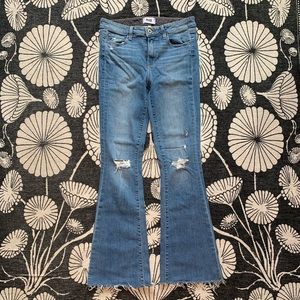 PAIGE HIGH RISE FLARE JEANS - SZ 27 - LT WASH